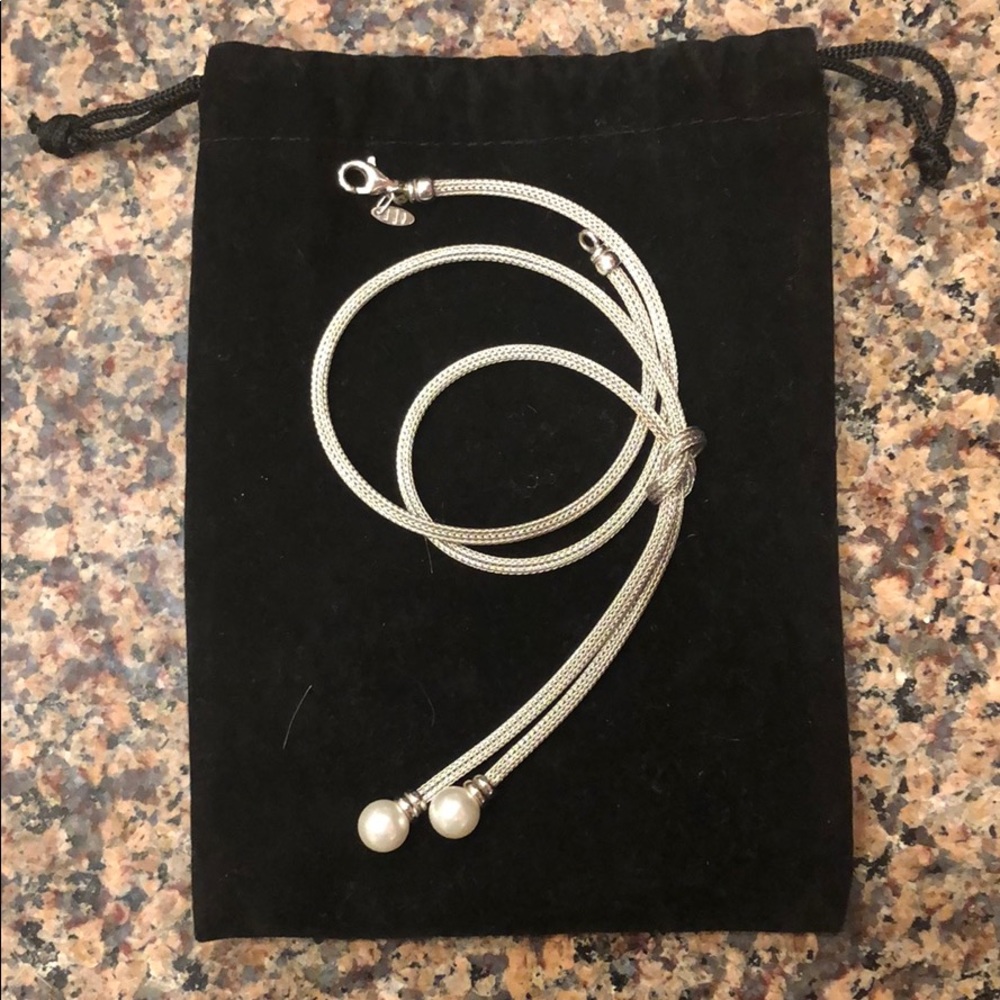 Roberto Magi Sterling Silver Pearl Necklace